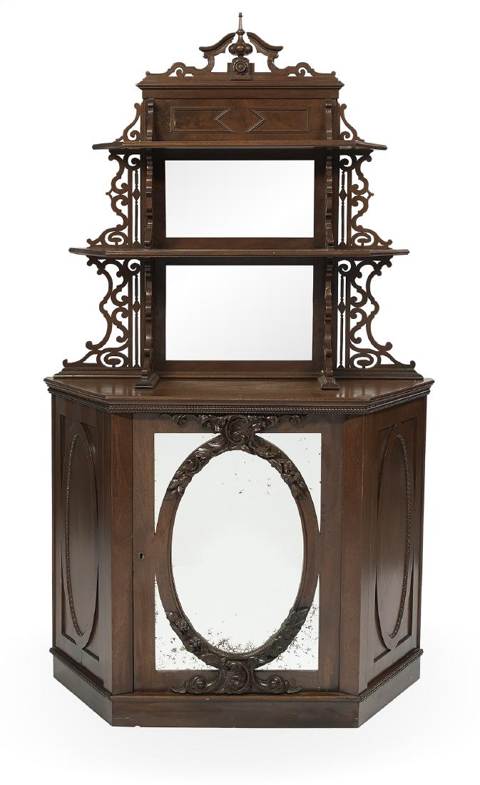 American Rococo Revival Walnut Etagere (1 of 1)
