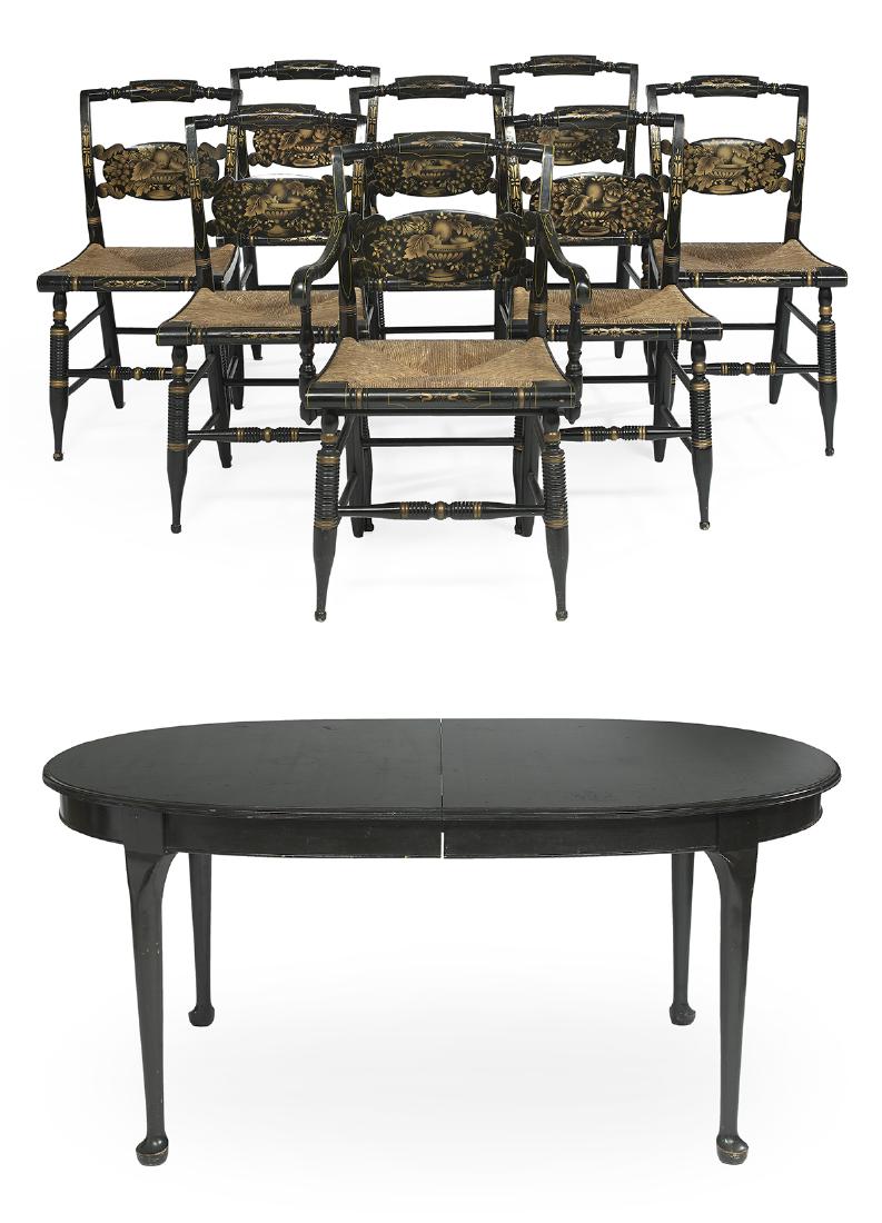 Labeled Hitchcock Nine-Piece Dining Suite (1 of 4)