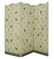 French Hand-Painted Three-Panel Screen