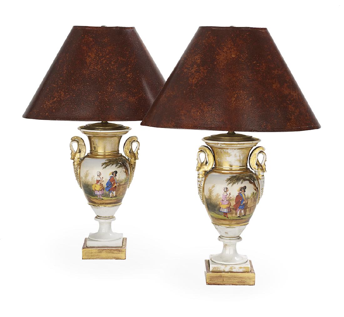 Pair of Paris Porcelain Urns (1 of 1)