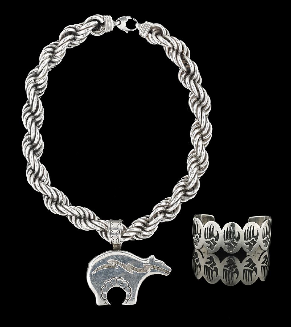 Sterling Silver Chain, Pendant and Bracelet (1 of 3)