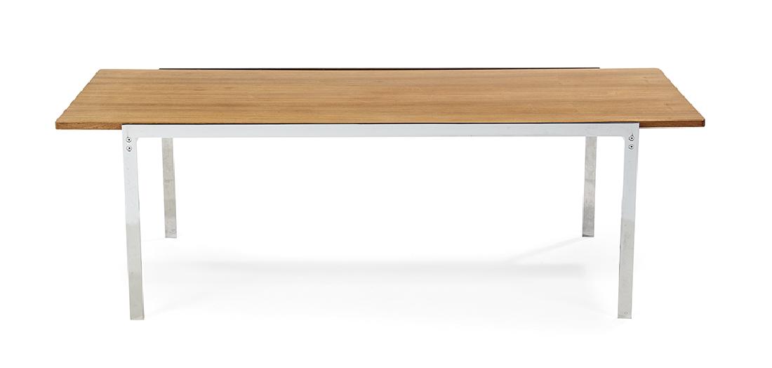 Danish Chrome and Blonde Rosewood Coffee Table (1 of 1)