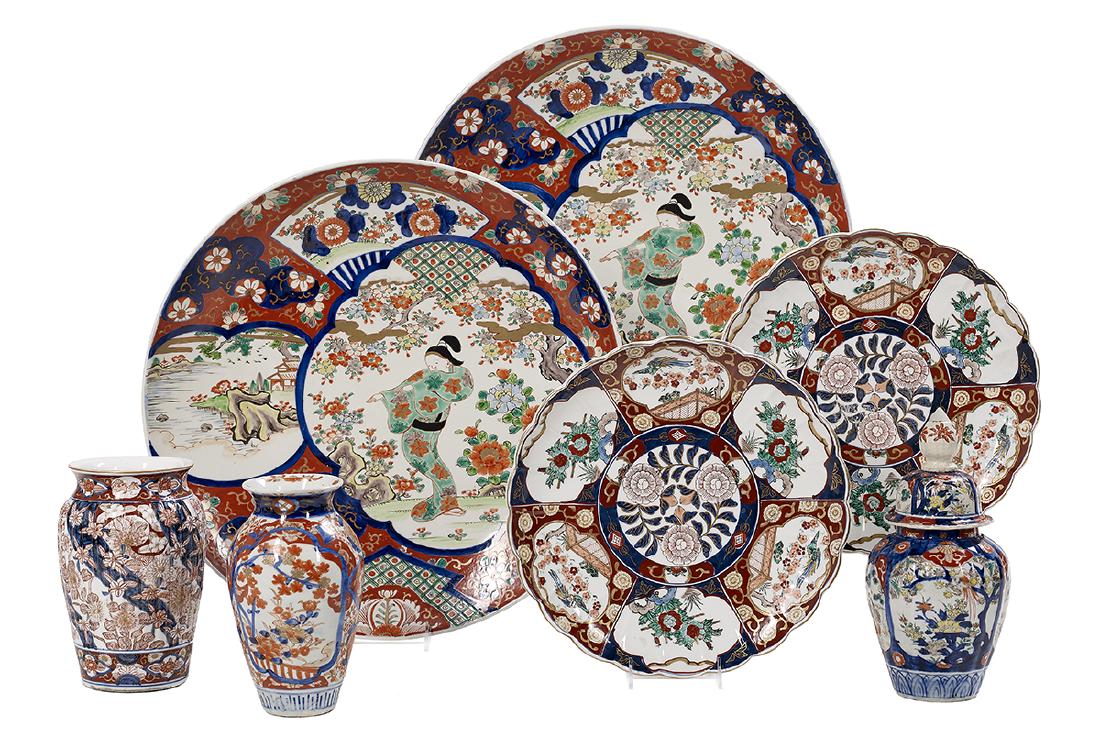 Seven Pieces of Japanese Imari Porcelain (1 of 1)