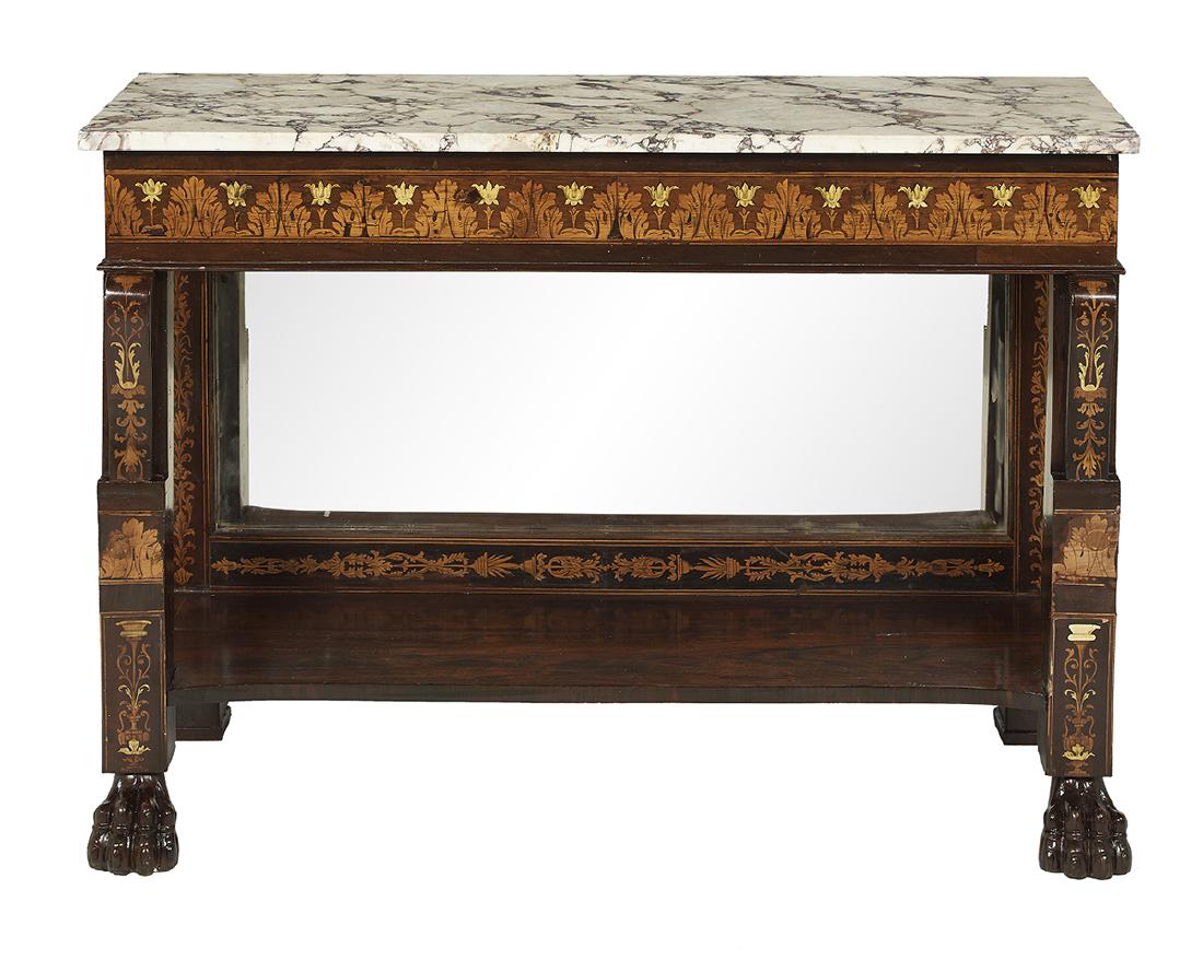Italian Neoclassical Marble-Top Side Table (1 of 2)