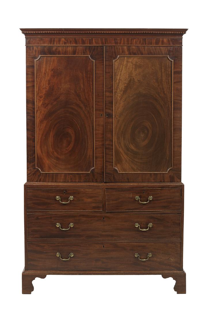 George III Mahogany Linen Press (1 of 3)
