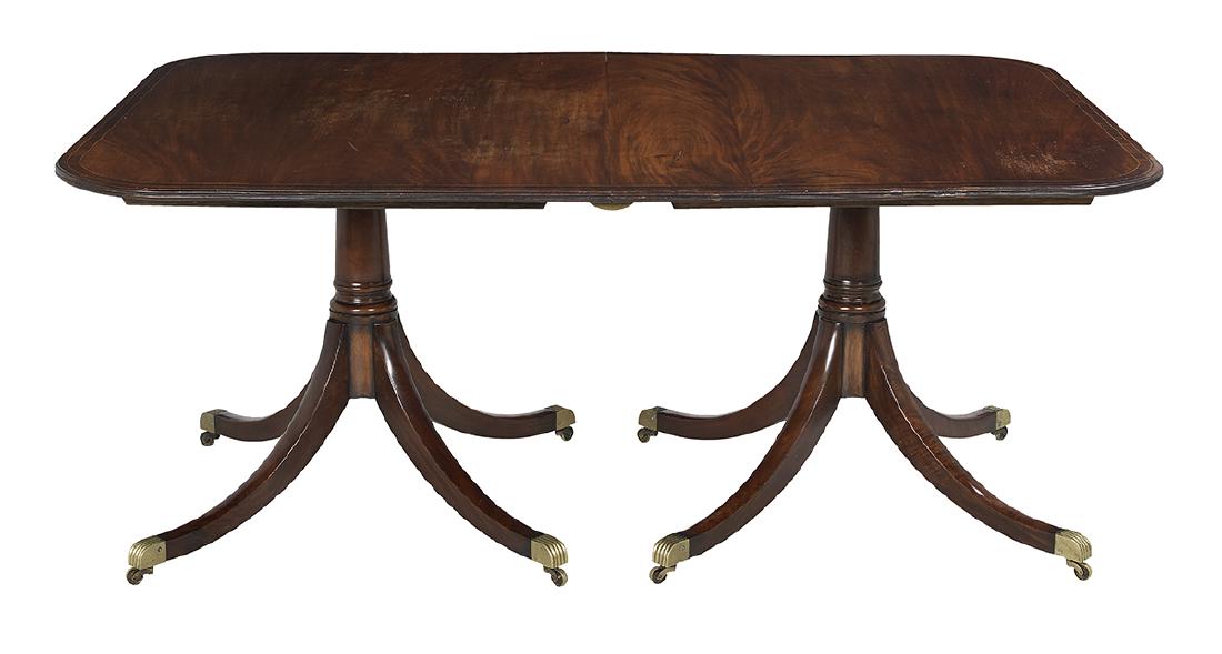 Regency Mahogany Double-Pedestal Dining Table (1 of 2)