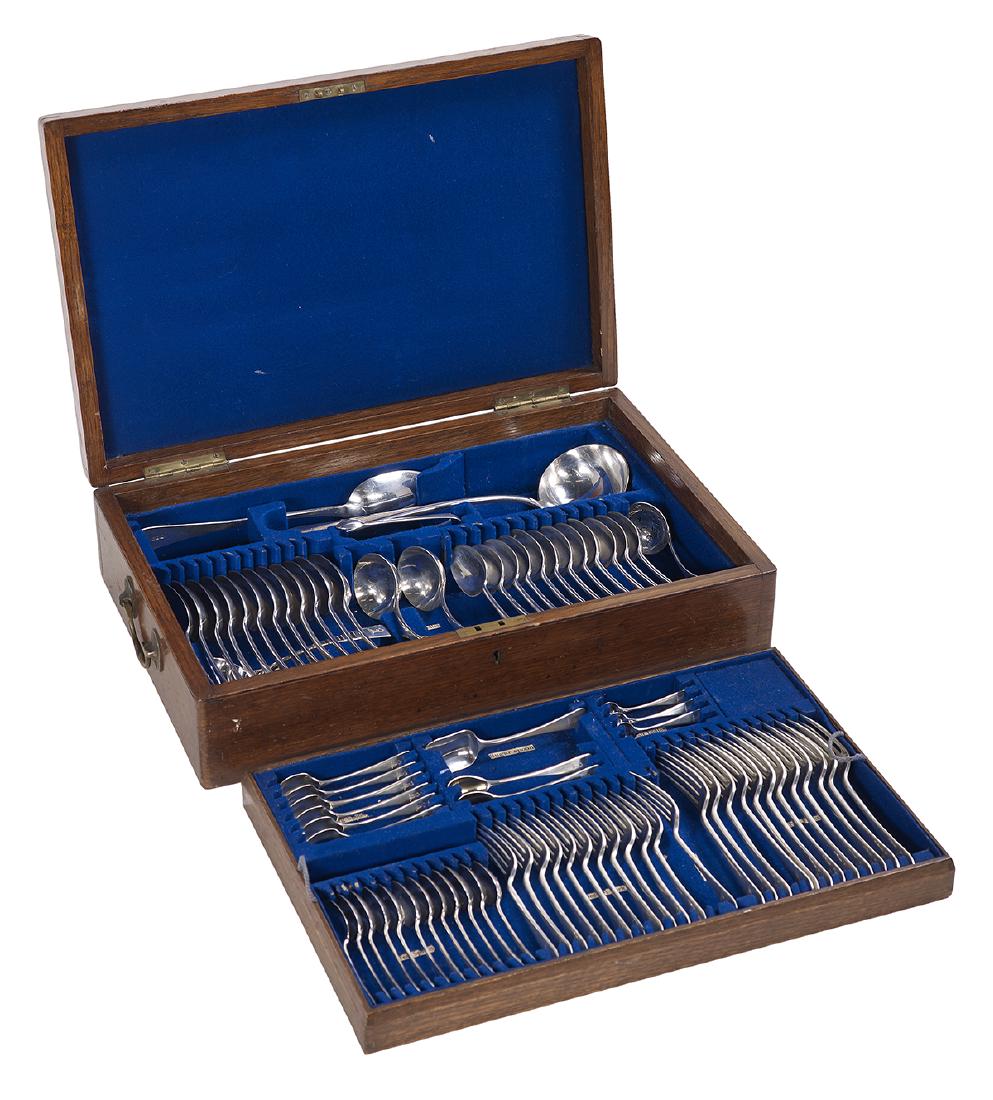 Edwardian "Old English" Sterling Flatware Set (1 of 2)