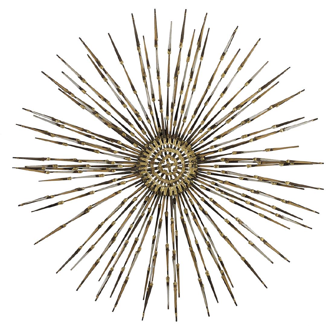 Fred Schmidt (American, 1936-2001): Fred Schmidt (American/Ohio, 1936-2001) "Untitled" welded steel sculpture dia. 39"