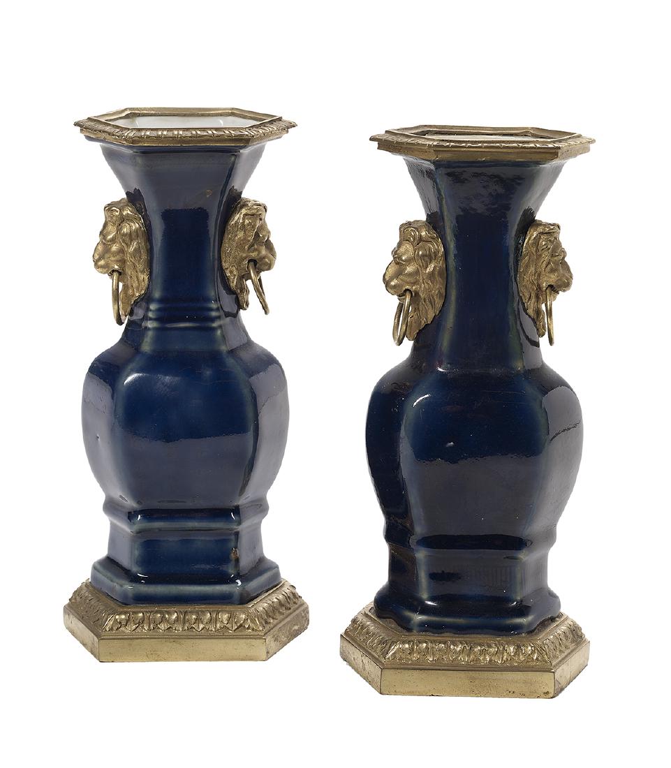 Pair of French Chinoiserie Porcelain Vases (1 of 1)