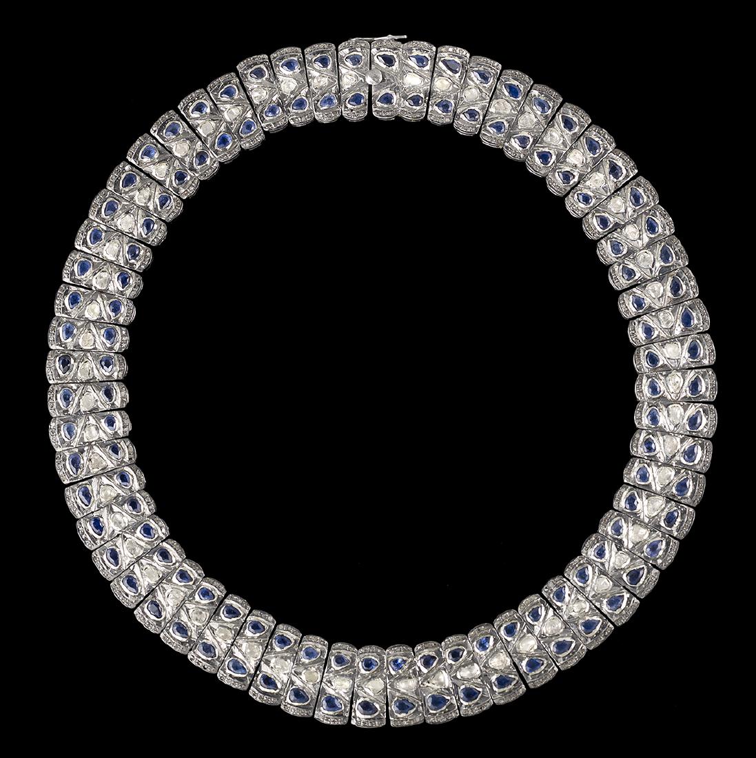 Sapphire and Diamond Collar Necklace (1 of 1)