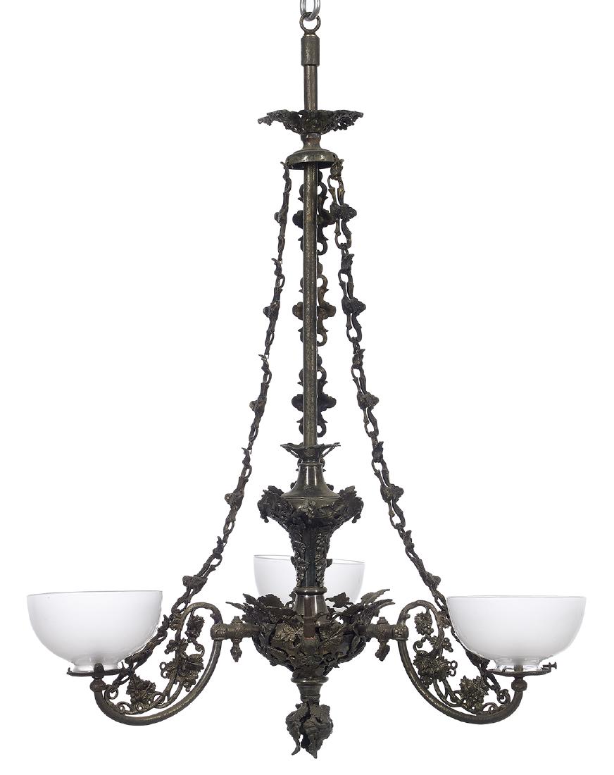 Rococo Revival Patinated Bronze Chandelier (1 of 1)