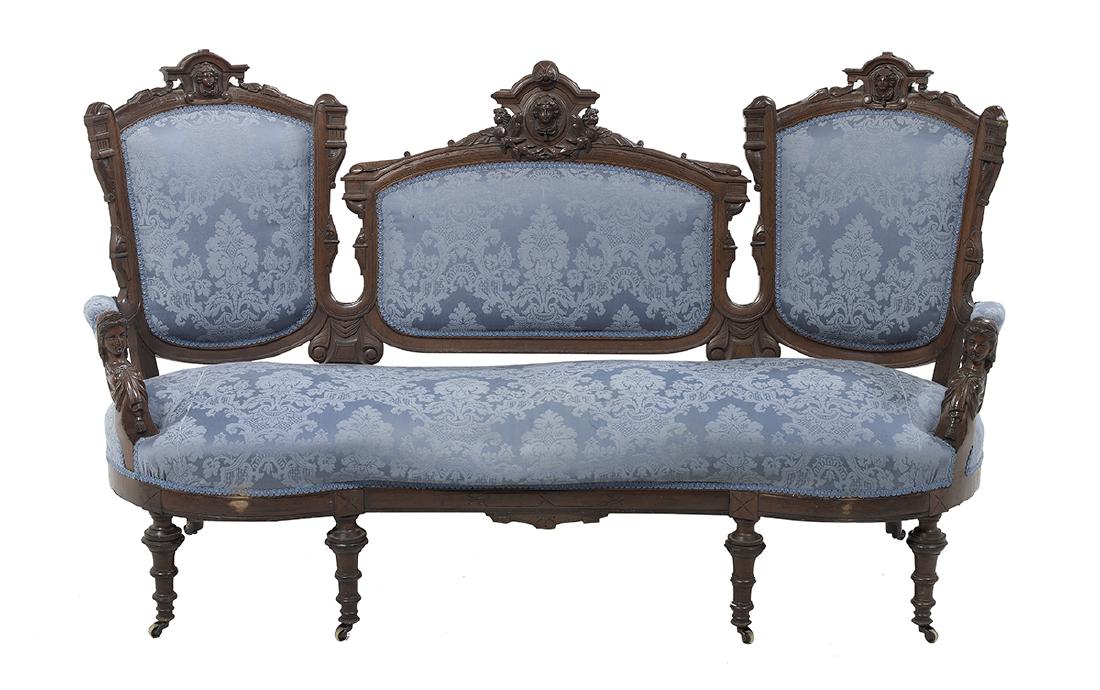 American Renaissance Revival Walnut Parlor Suite (1 of 5)