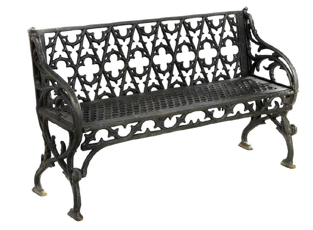 Gothic Revival Cast Iron Garden Bench (1 of 1)