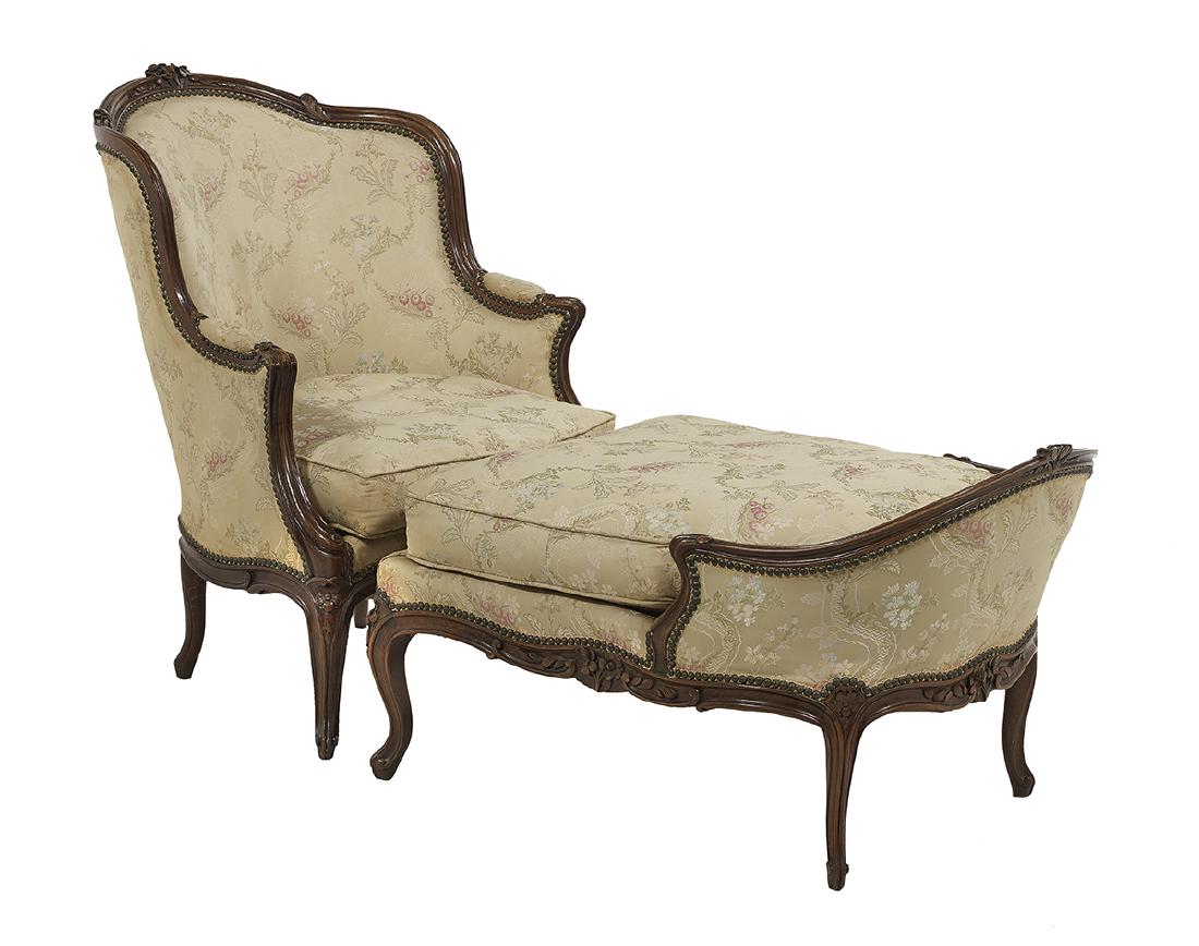 Louis XV-Style Walnut Duchesse Brisee (1 of 1)