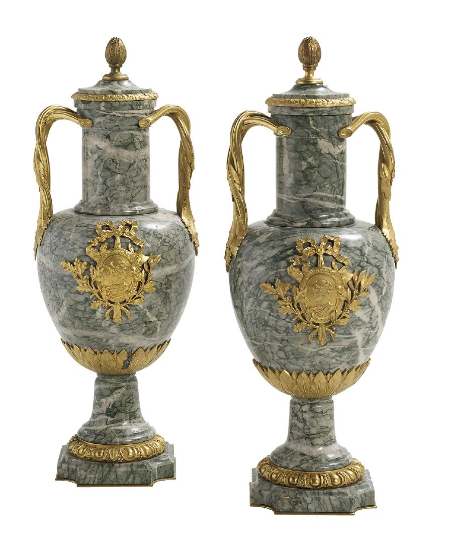 Pair of French Belle Epoque Garniture Urns (1 of 1)