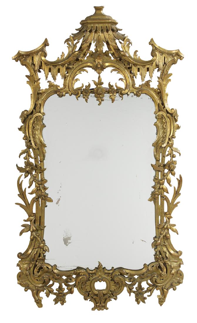 Handsome Giltwood Mirror in the Chippendale Taste (1 of 1)