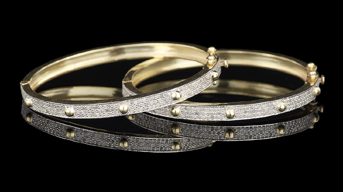 Two Diamond Bangle Bracelets (1 of 1)