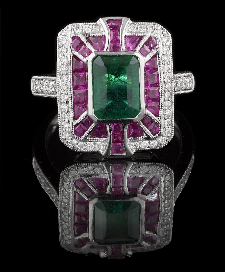 Emerald, Ruby and Diamond Ring (1 of 1)