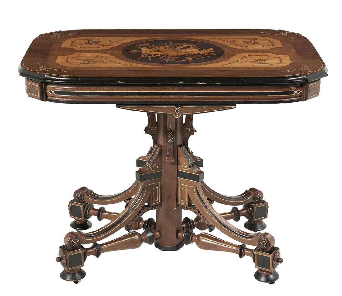 American Renaissance Revival Center Table (1 of 3)