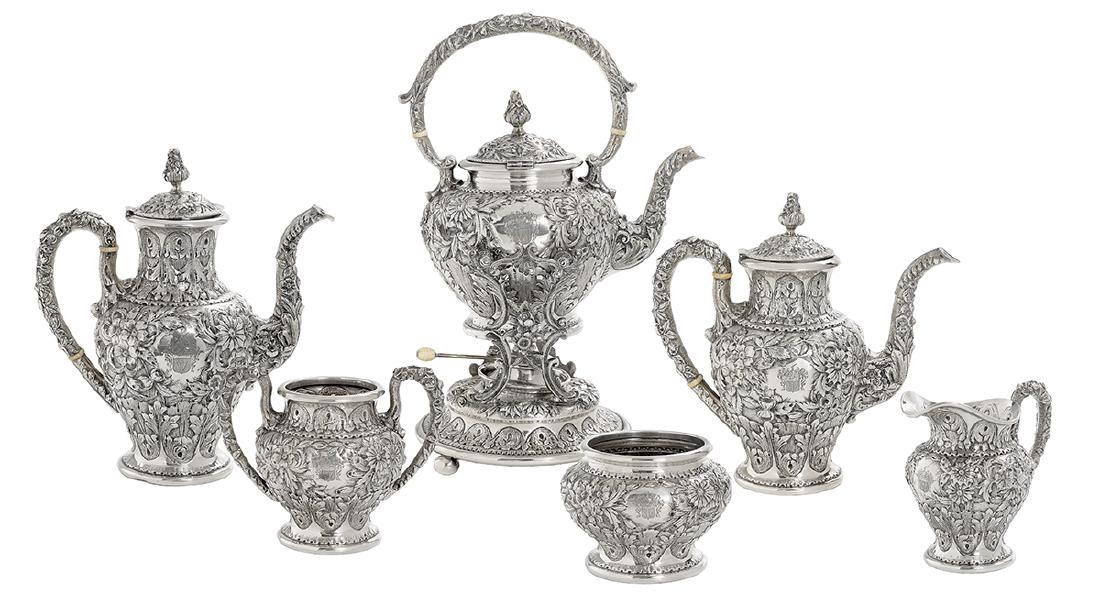 Good S. Kirk & Son Sterling Silver Tea Service (1 of 9)