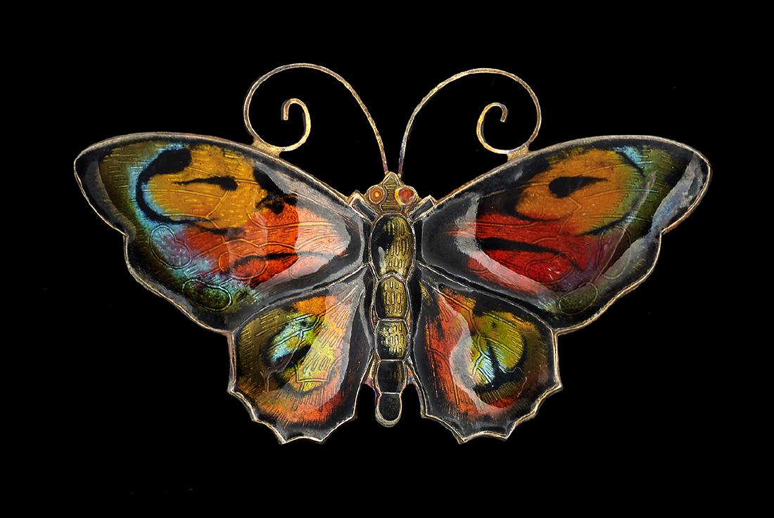 David Andersen Enamel Butterfly Brooch (1 of 1)