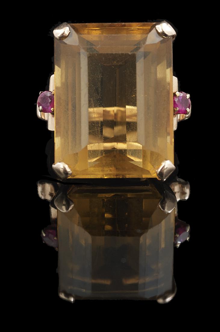 Citrine and Ruby Ring (1 of 1)