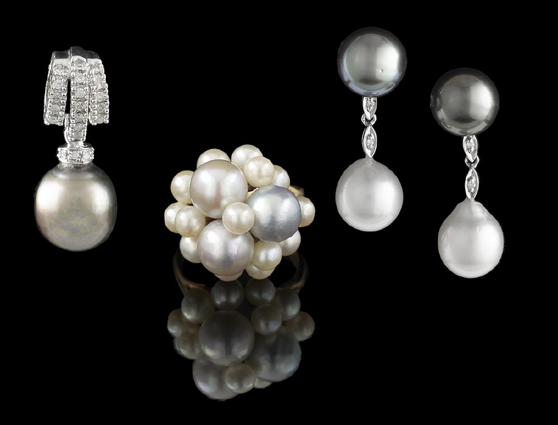 Pearl and Diamond Jewelry Suite (1 of 4)