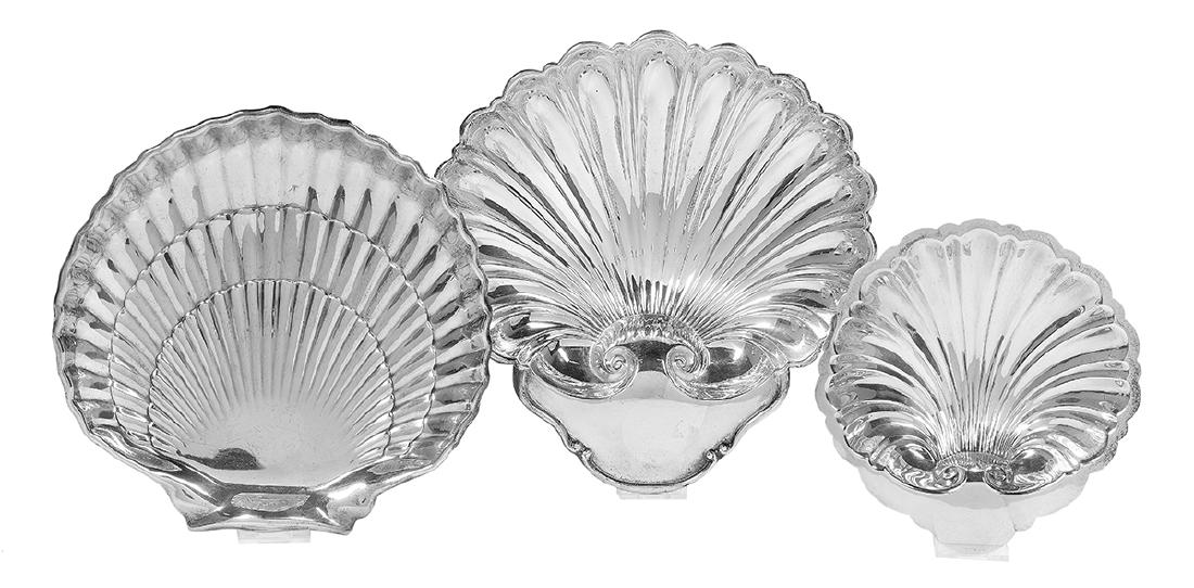 Three American Sterling Coquille-Form Dishes (1 of 1)