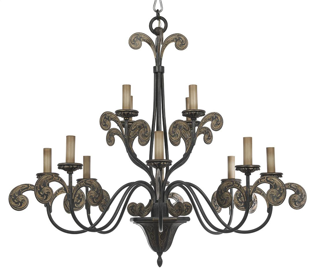 Painted Metal Chandelier (1 of 1)