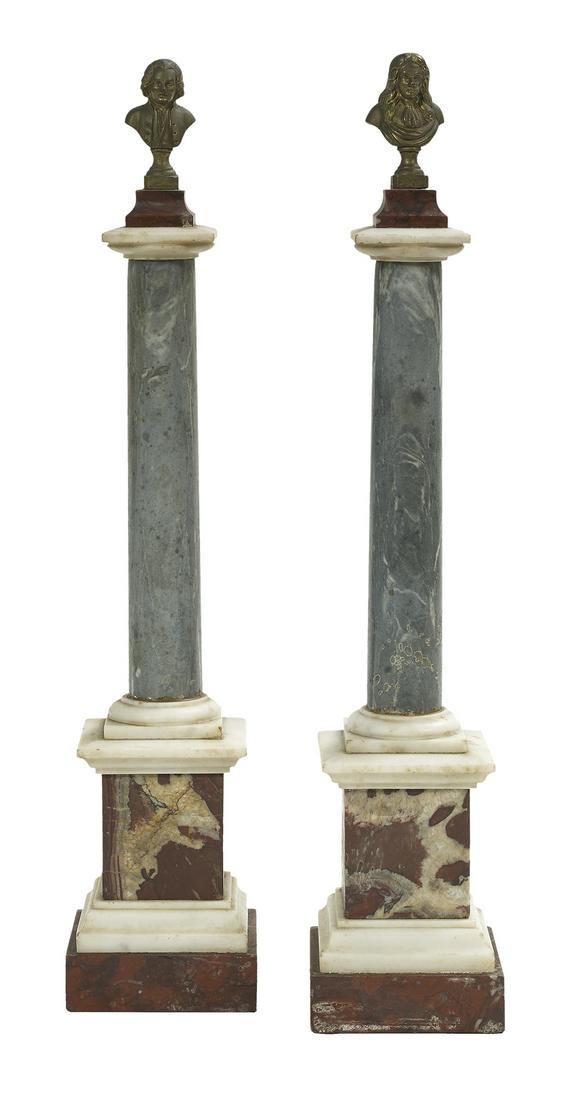 Pair of Marble and Bronze Grand Tour Souvenirs (1 of 1)