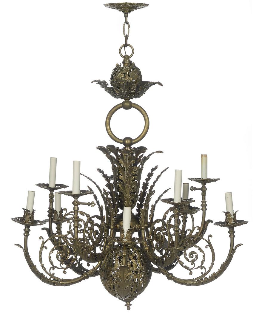 Unusual Bronze Chandelier (1 of 1)