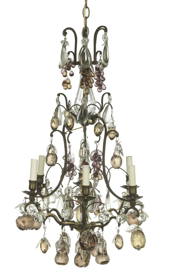 French Bronze and Crystal Chandelier (1 of 1)