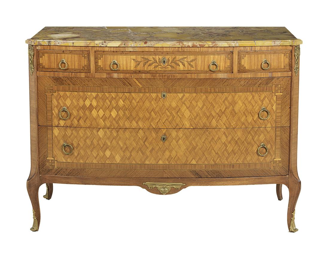 Louis XV/XVI-Style Marble-Top Commode (1 of 2)