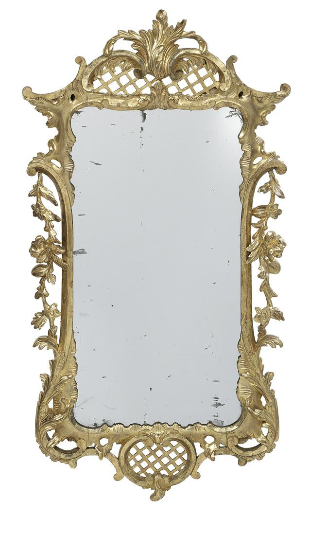 English Chippendale-Style Giltwood Mirror (1 of 1)