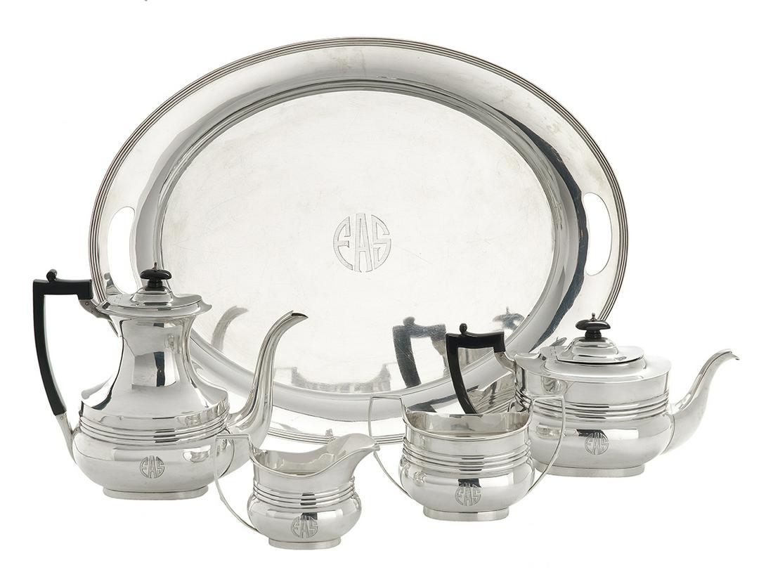 Edwardian Silver Tea Set with Associated Tray (1 of 1)