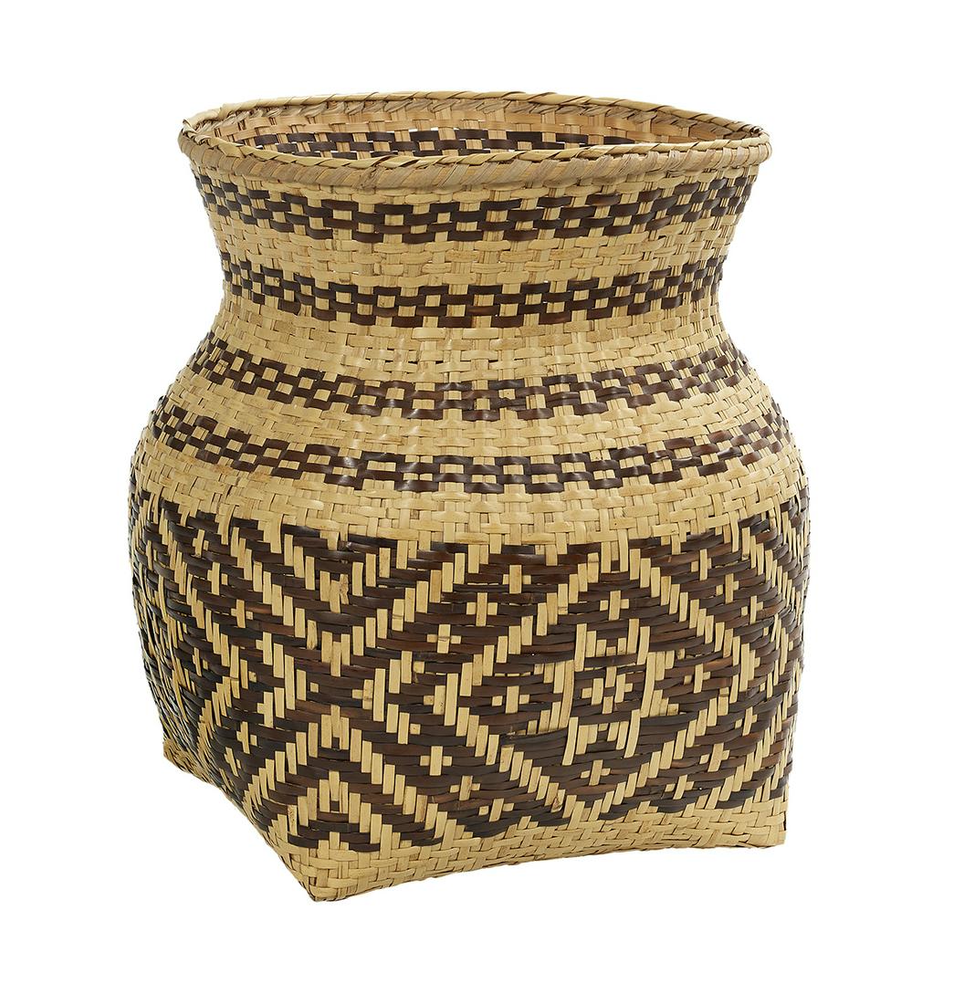 Rowena Bradley Large Woven River Cane Basket (1 of 2)