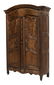 Provincial Louis XV Walnut Armoire - 2