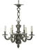 French Baroque-Style Silvered Bronze Chandelier