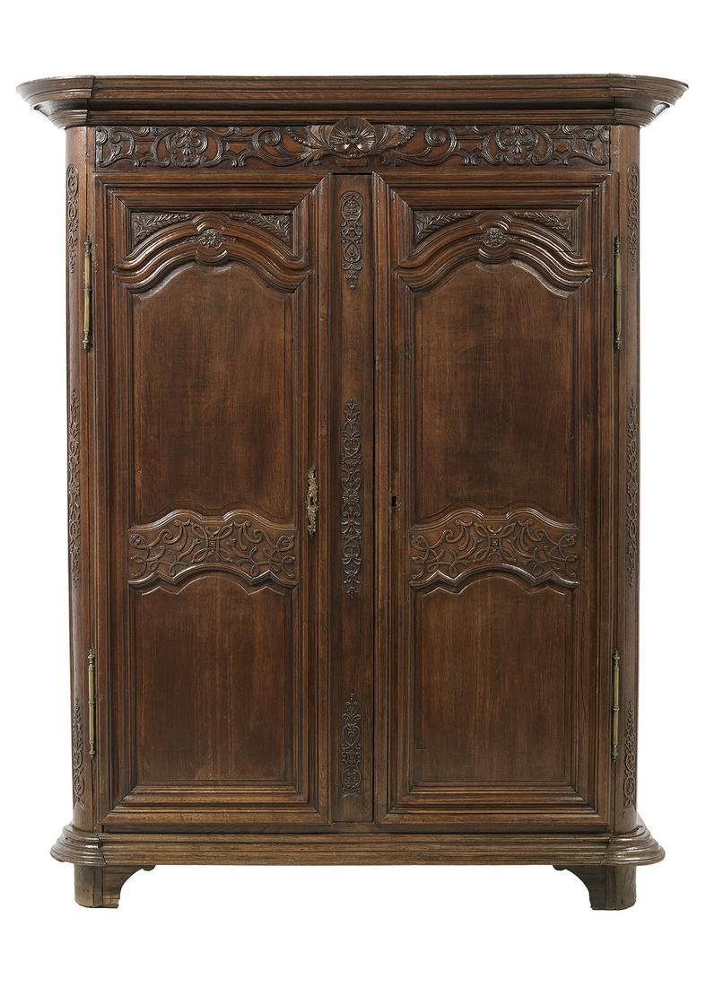 French Provincial Oak Armoire (1 of 4)