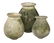 Three Partially Glazed Terracotta Olive Jars