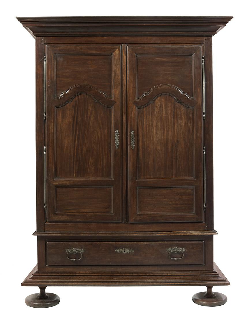 Monumental Continental Mahogany Armoire (1 of 3)