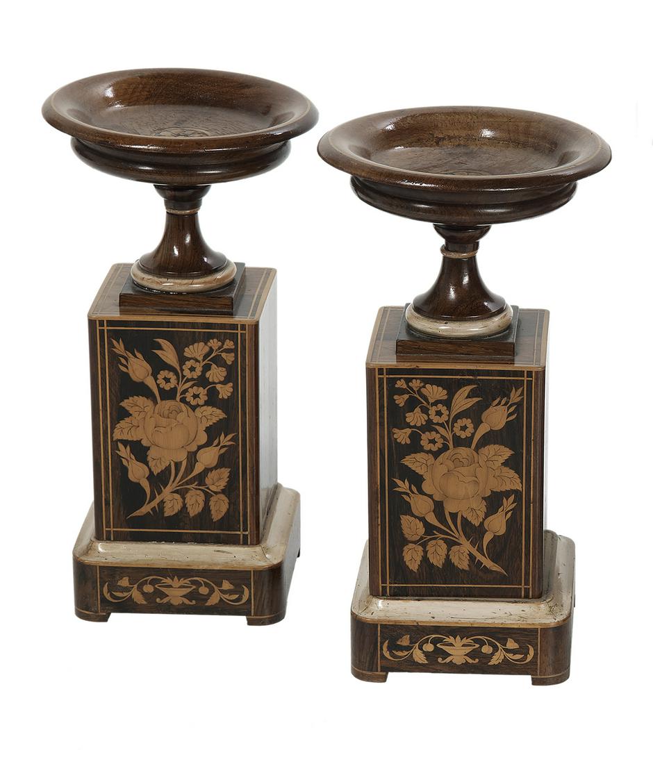 Pair of Louis-Philippe Rosewood Mantel Garnitures (1 of 1)