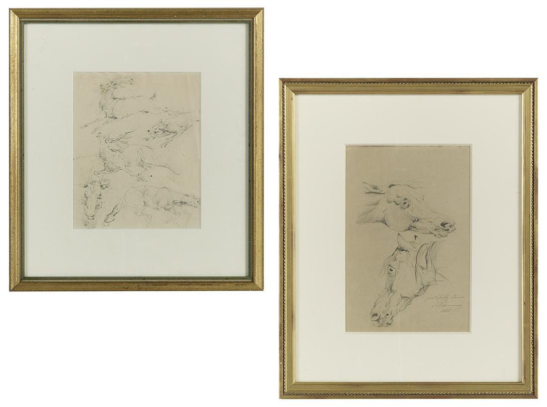 Two 19th-Century British School Sketches on Paper (1 of 4)