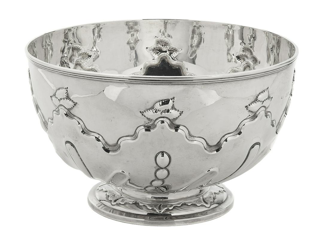 Late Victorian Sterling Silver Punch Bowl (1 of 1)