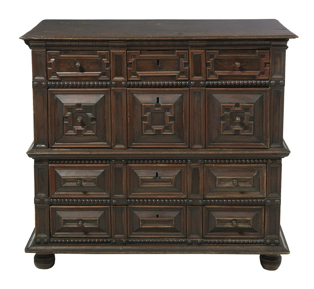 William-and-Mary-Style Oak Chest (1 of 2)