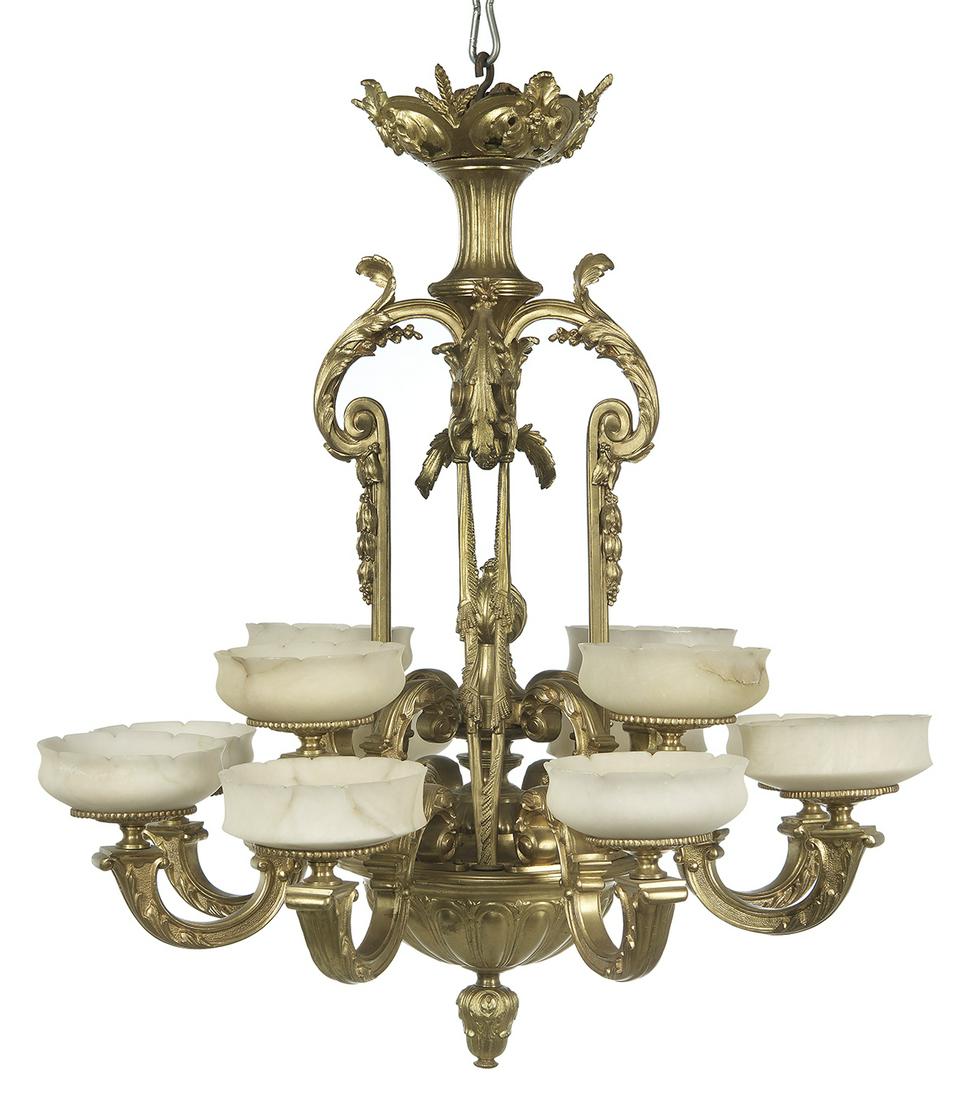 French Baroque-Style Gilt-Bronze Chandelier (1 of 1)