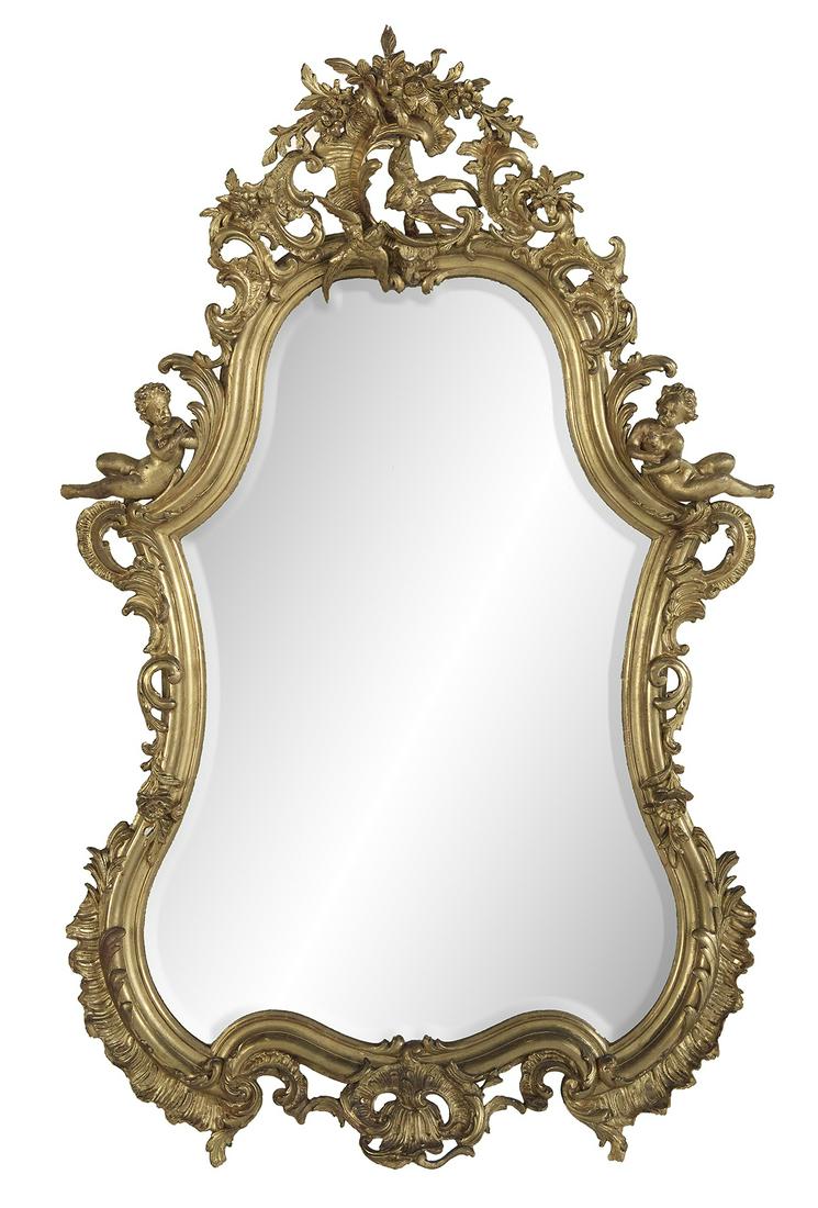 French Fin-de-Siecle Giltwood Mirror (1 of 2)