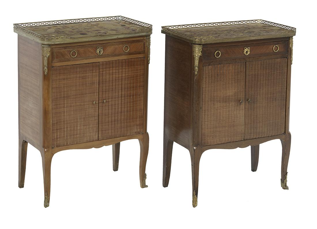 Pair of Louis XV/XVI-Style Music Cabinets (1 of 2)