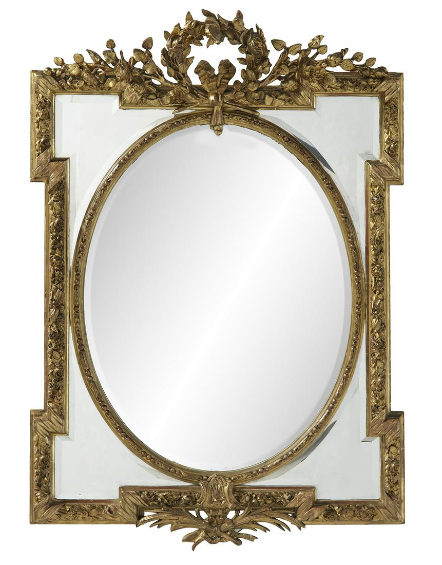 French Belle Epoque Giltwood Mirror (1 of 2)