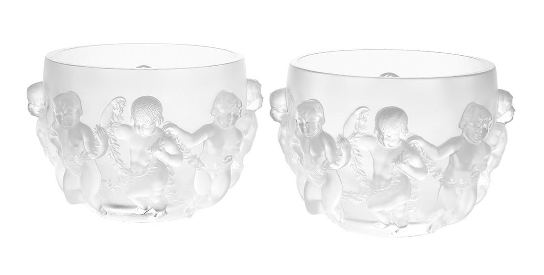 Pair of Lalique "Luxembourg" Crystal Bowls (1 of 2)